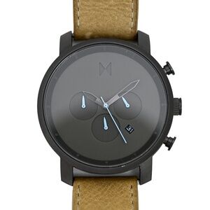 MVMT Chronograph Quartz Mens Brown Genuine Leather 45mm